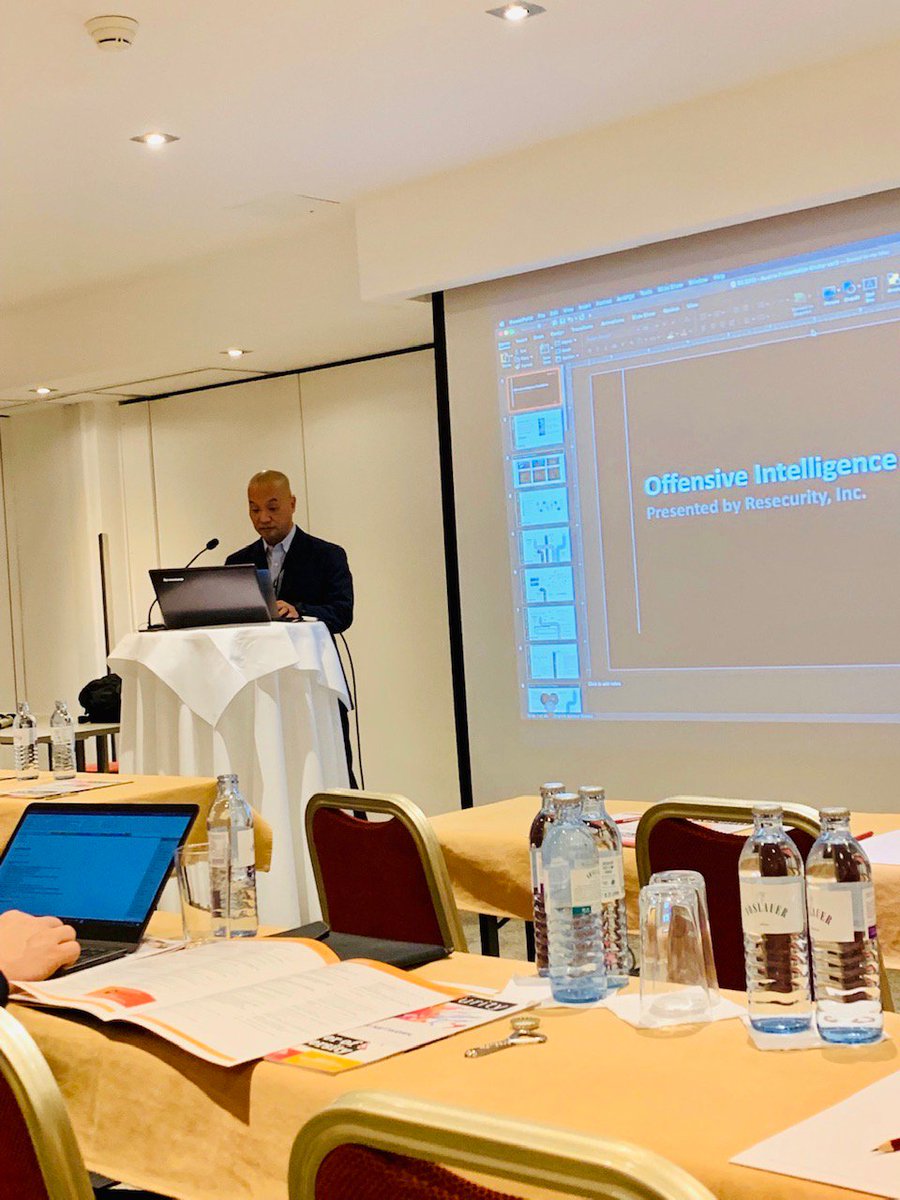 RESecurity's tweet photo. Great week at #CyberIntelligenceEU 2019 discussing #threatintel #offensive #intelligence and #bigdata. Still want to learn more about #Resecurity? Contact us today!  @SeleneGiupponi https://t.co/YyL6JXd5m8
