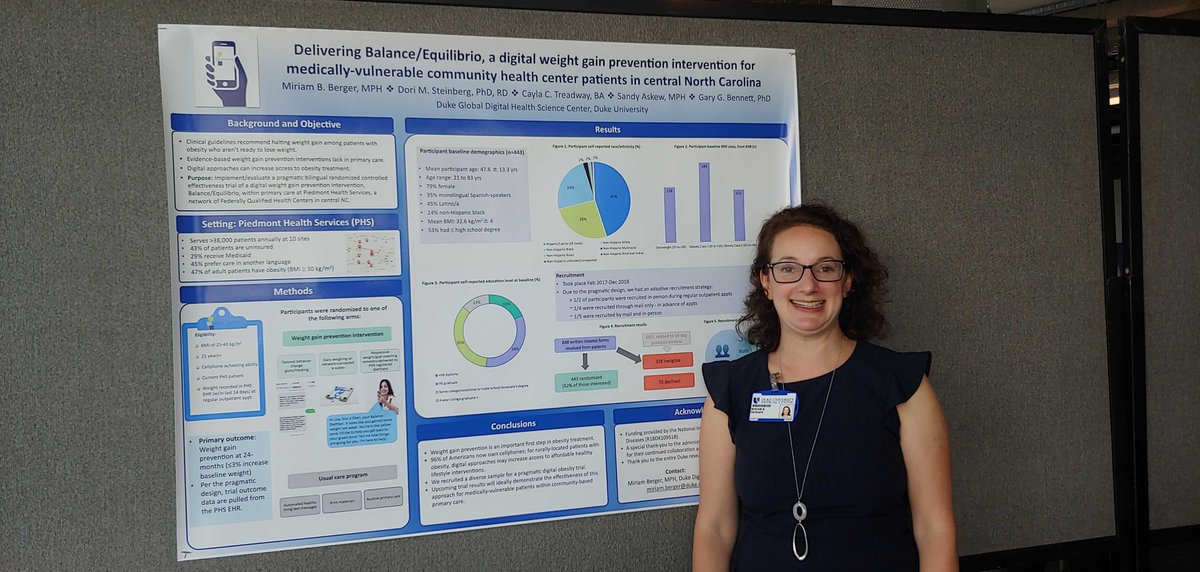 Duke Digital Health (@thedukedigital) on Twitter photo Miriam Berger of <a href="/TheDukeDigital/">Duke Digital Health</a> presenting about the Balance/Equilibrio weight gain prevention study at #DukeDHDay19. Learn more about this study and more: dukedigitalhealth.org/about-us/resea… Miriam Berger of <a href="/TheDukeDigital/">Duke Digital Health</a> presenting about the Balance/Equilibrio weight gain prevention study at #DukeDHDay19. Learn more about this study and more: dukedigitalhealth.org/about-us/resea…