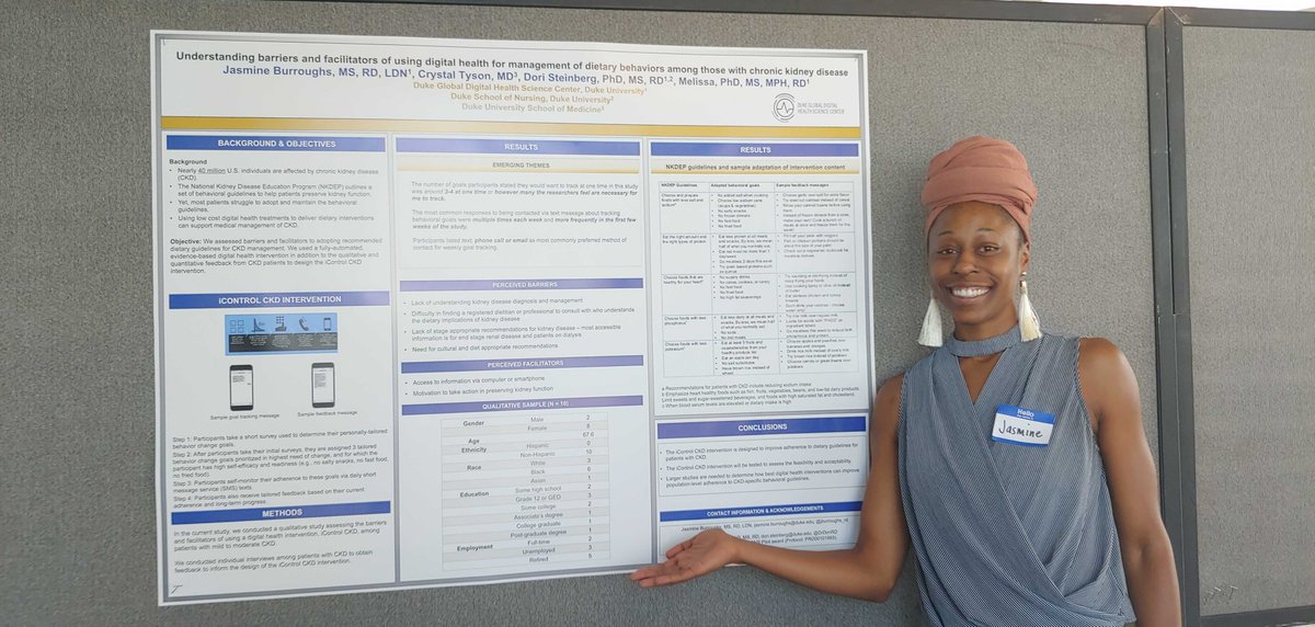Duke Digital Health (@thedukedigital) on Twitter photo Jasmine Burroughs of <a href="/TheDukeDigital/">Duke Digital Health</a> presenting about our #digitalhealth and #CKD study at #DukeDHDay19. Learn more about this study and more: dukedigitalhealth.org/about-us/resea… Jasmine Burroughs of <a href="/TheDukeDigital/">Duke Digital Health</a> presenting about our #digitalhealth and #CKD study at #DukeDHDay19. Learn more about this study and more: dukedigitalhealth.org/about-us/resea…