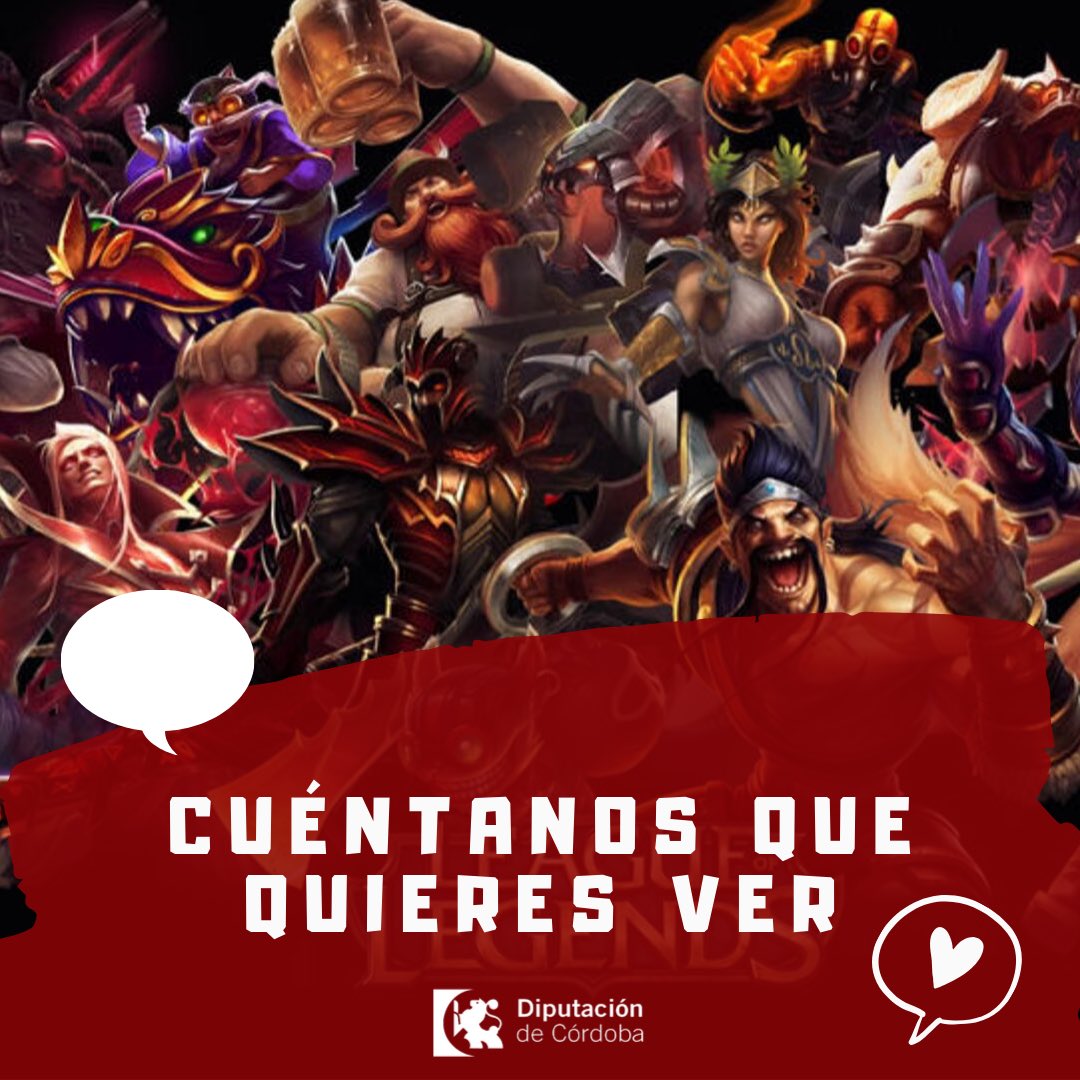Gamerson_co's tweet photo. Nos gustaría oír tu opinión, ¿qué te gustaría ver en la final? Talleres, actividades, concursos, zona freeplay, cosplay, sorteos, merchandising… ¿o una pantalla gigante con los mundiales?. ¡Deja tu opinión en un comentario! #TorneoLoLCordoba #LeagueOfLegends @dipucordoba https://t.co/uFVeCTi9XG