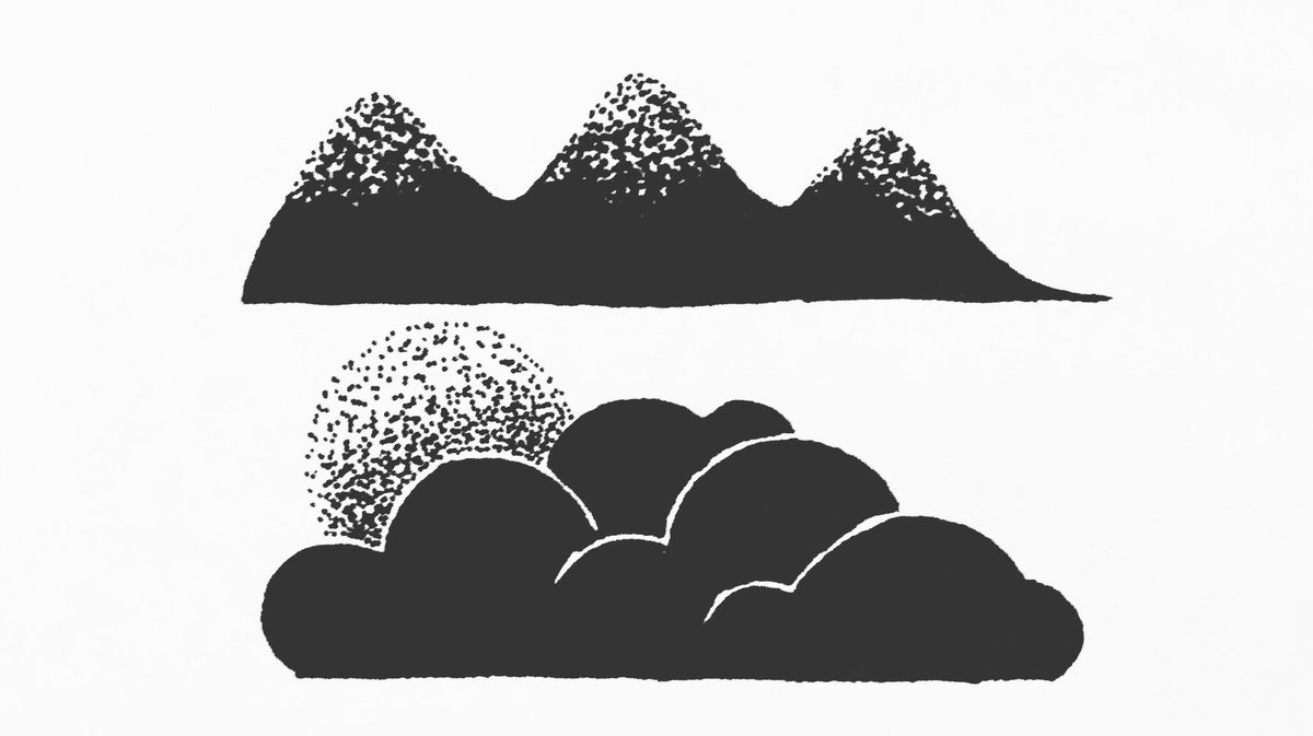 そびえる雲、うかぶ山 