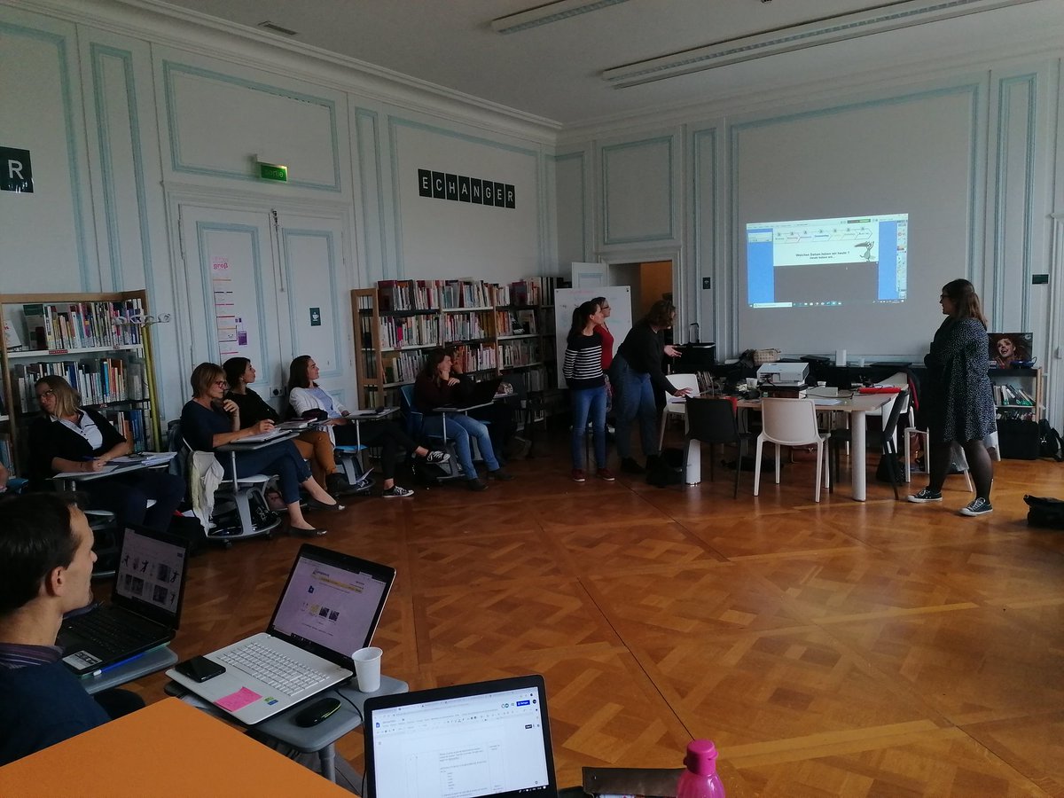 Formation "Allemand cycle 3" pour les enseignants meusiens <a href="/DSDEN55/">DSDEN55</a>, impliqués dans une démarche de création et de mutualisation de ressources pour favoriser l'enseignement de la langue de Goethe ! Accueil chaleureux et apports de @canope55 ! <a href="/PinchardRegine/">Régine Pinchard</a> <a href="/Forveil21/">Magali Forveil</a>