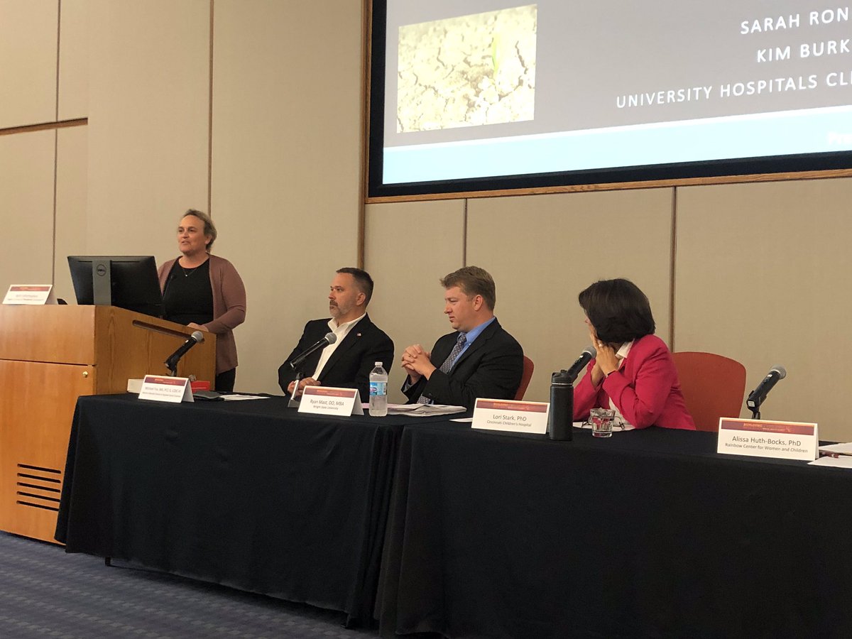 Pediatric psychologist Dr. Alissa Huth-Bocks discusses trauma informed care at <a href="/GovMikeDeWine/">Governor Mike DeWine</a> &amp; <a href="/OhioChildHosp/">Ohio Children's Hospital Association</a>’s pediatric mental health summit in Dayton. #BuildingResiliency19 #ThisIsRainbow