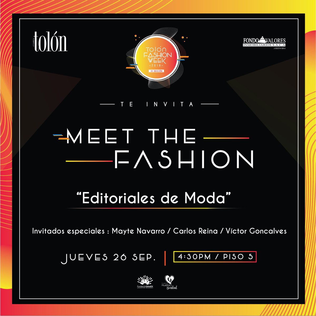 tolon_FM's tweet photo. • MEET THE FASHION • 

"Editoriales de moda"
Invitados Especiales: @mainav @carlreina @victor_mgr 

Piso 5
4:30pm

#conversatorio #TolonFashionWeek #jueves #semanadelamoda #modavzla #caracas https://t.co/4BLCyssUYv