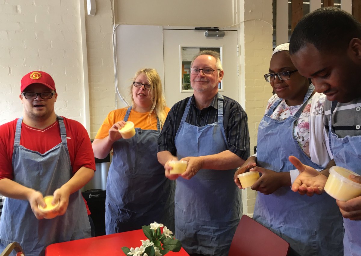 NealsYardDairy's tweet photo. It was a first day back at work for many of us today, post #cheese19. Bra was amazing but Bermondsey is our home & community: we’re glad to be back! 📸 from the cutting room floor, from a buttermaking workshop and cheese tasting we did at @bedehouse #throwbackthursday https://t.co/LqiW8S79ng