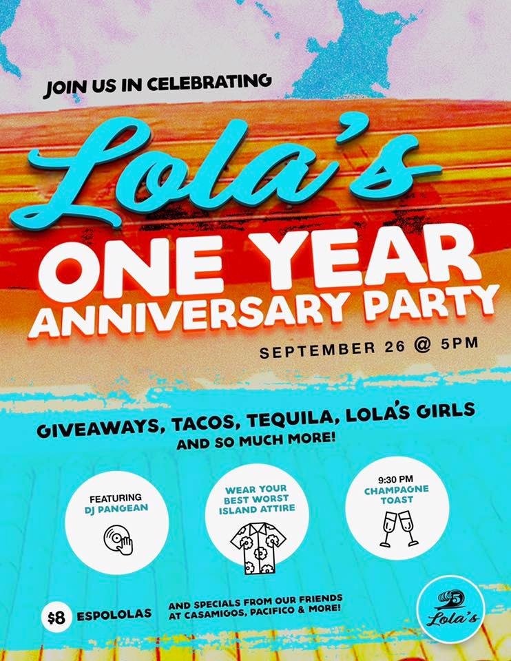 teddslist.com (@teddslist) on Twitter photo Check out <a href="/lolasbeachbar/">lolasbeachbar</a> 1 Year Anniversary Party tonight! Awesome reggae music, drink specials, games, giveaways, you name it! facebook.com/events/2631192… Check out <a href="/lolasbeachbar/">lolasbeachbar</a> 1 Year Anniversary Party tonight! Awesome reggae music, drink specials, games, giveaways, you name it! facebook.com/events/2631192…