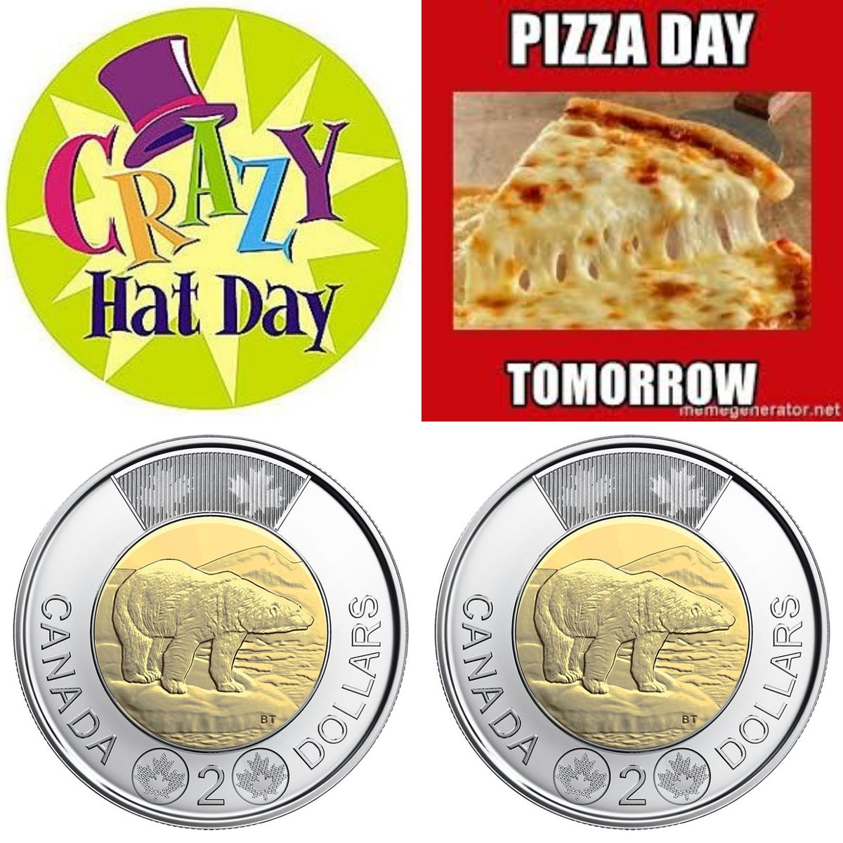 Lots going on tomorrow at Lisgar--Pizza AND Hat Day!! $2 each, optional as always 🍕🤠