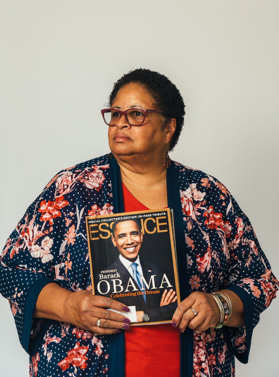 ObamaFoundation's tweet photo. When @BarackObama was elected, Wylene Patterson went out and bought five copies of the newspaper for her kids. She held on to this special edition of @Essence, her #ObamaKeepsake, for the same reason. “I didn’t want a computer copy. I wanted the originals to give to them.” https://t.co/hdwOdGf1Zm