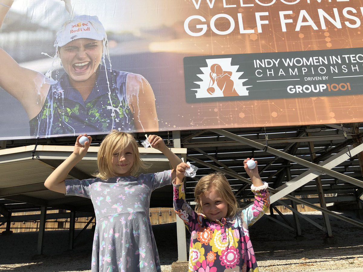 jkowalczyk54's tweet photo. Had a total blast with my family at the WIT @LPGA Championship over at @IMS today.

It was especially special for my girls who got some free souvenirs! https://t.co/pFx6v33ppY