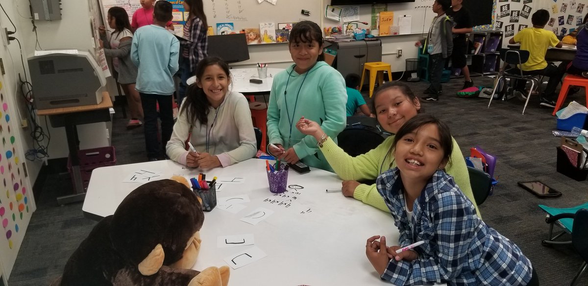 ErinRangel15's tweet photo. @Askmrchong presented the 4 Fours challenge and these kids were up for playing around with the order of operations to figure it out! #WCWildcatPride @WoodcrestFSD https://t.co/xzeQd5bj4q