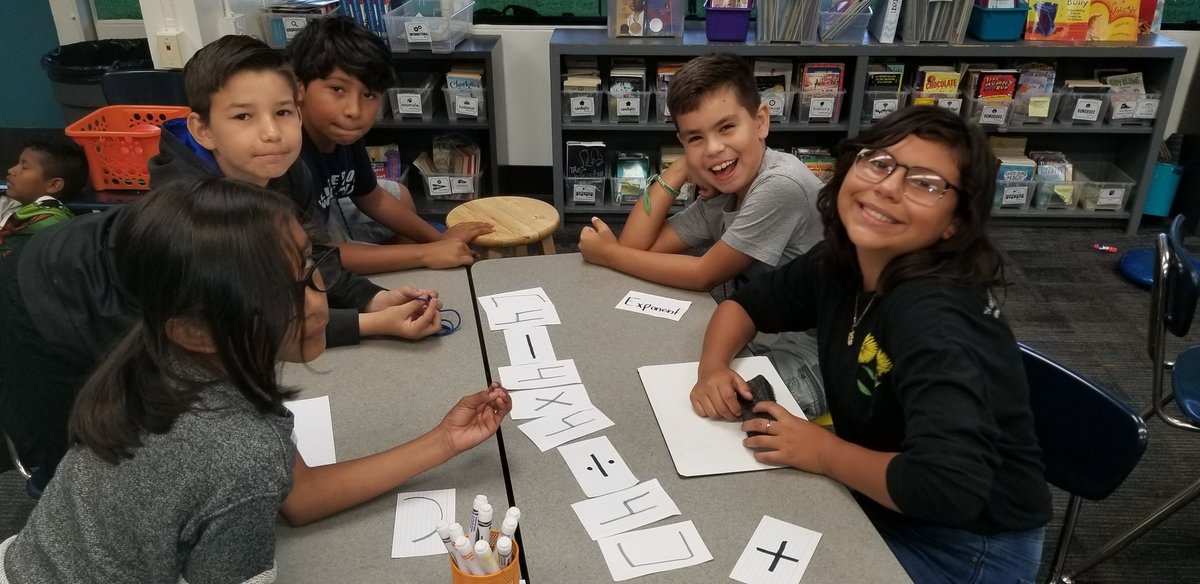 ErinRangel15's tweet photo. @Askmrchong presented the 4 Fours challenge and these kids were up for playing around with the order of operations to figure it out! #WCWildcatPride @WoodcrestFSD https://t.co/xzeQd5bj4q