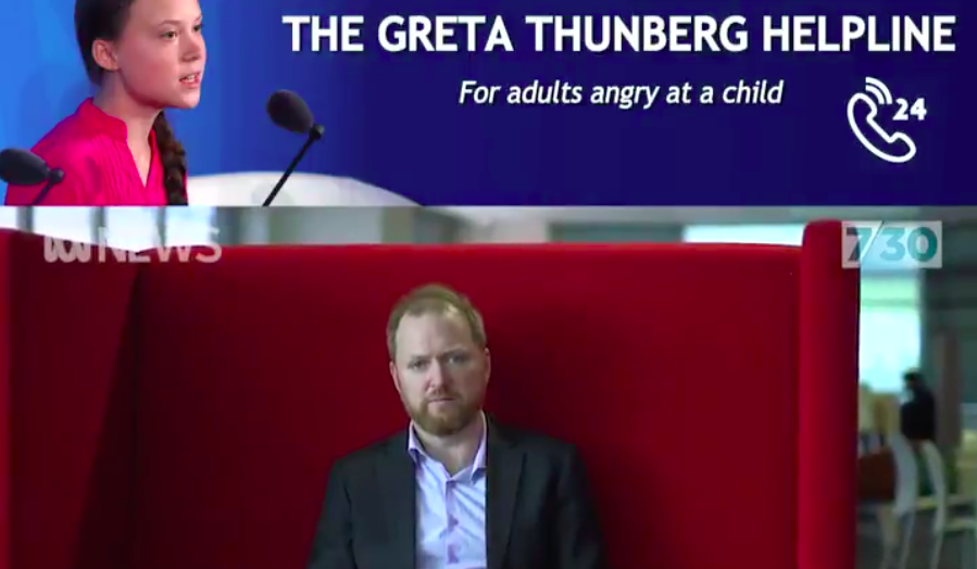 mashable's tweet photo. 'The Greta Thunberg Helpline: For adults angry at a child' gets approval from Greta herself https://t.co/o0HQZxZzZW https://t.co/W0aBVbdMt6