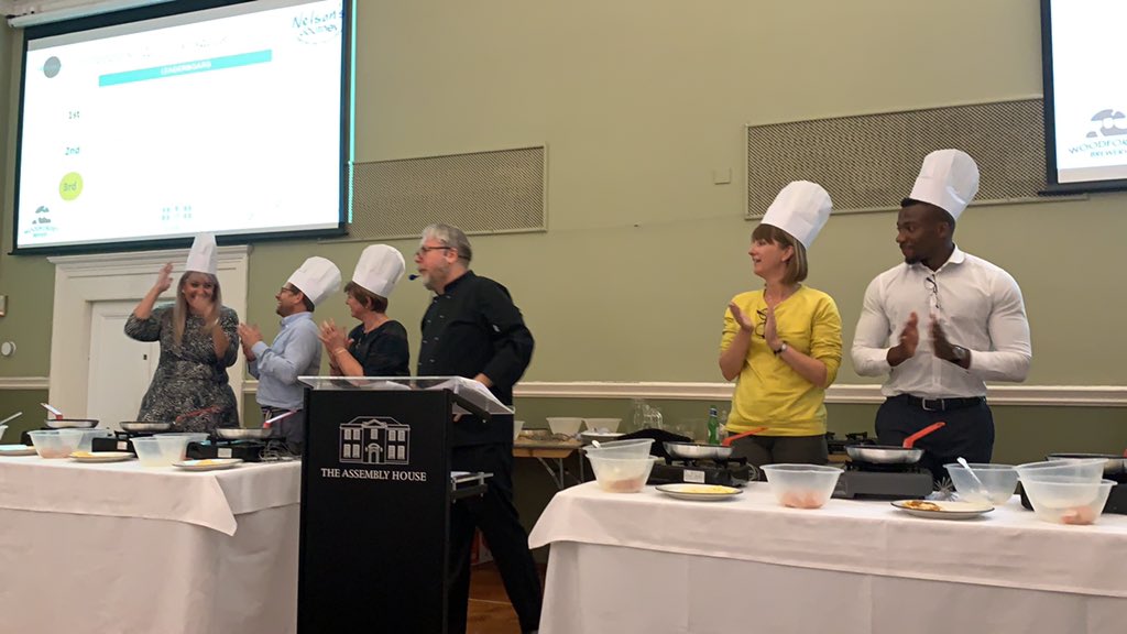 A fierce battle underway for the omelette challenge at the #GreatBritishFoodQuiz <a href="/Assembly_House/">Assembly House</a> with <a href="/HughesCooking/">Richard Hughes</a> for <a href="/nelsonsjourney/">Nelson's Journey</a> 
#Cooking #Norwich 🍽
