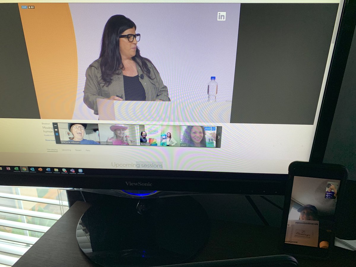 hopehilbourn's tweet photo. How appropriate to watch #tc19live #talentconnect presentation on #ai as technology allows our @BloominBrands team to have a #watchparty via some awesome @zoom_us and @Apple technology! #tc19livecontest @LinkedIn @HireOnLinkedIn @RecruiterSharen @Lisa_Castilleja https://t.co/5BmL9uS1nP