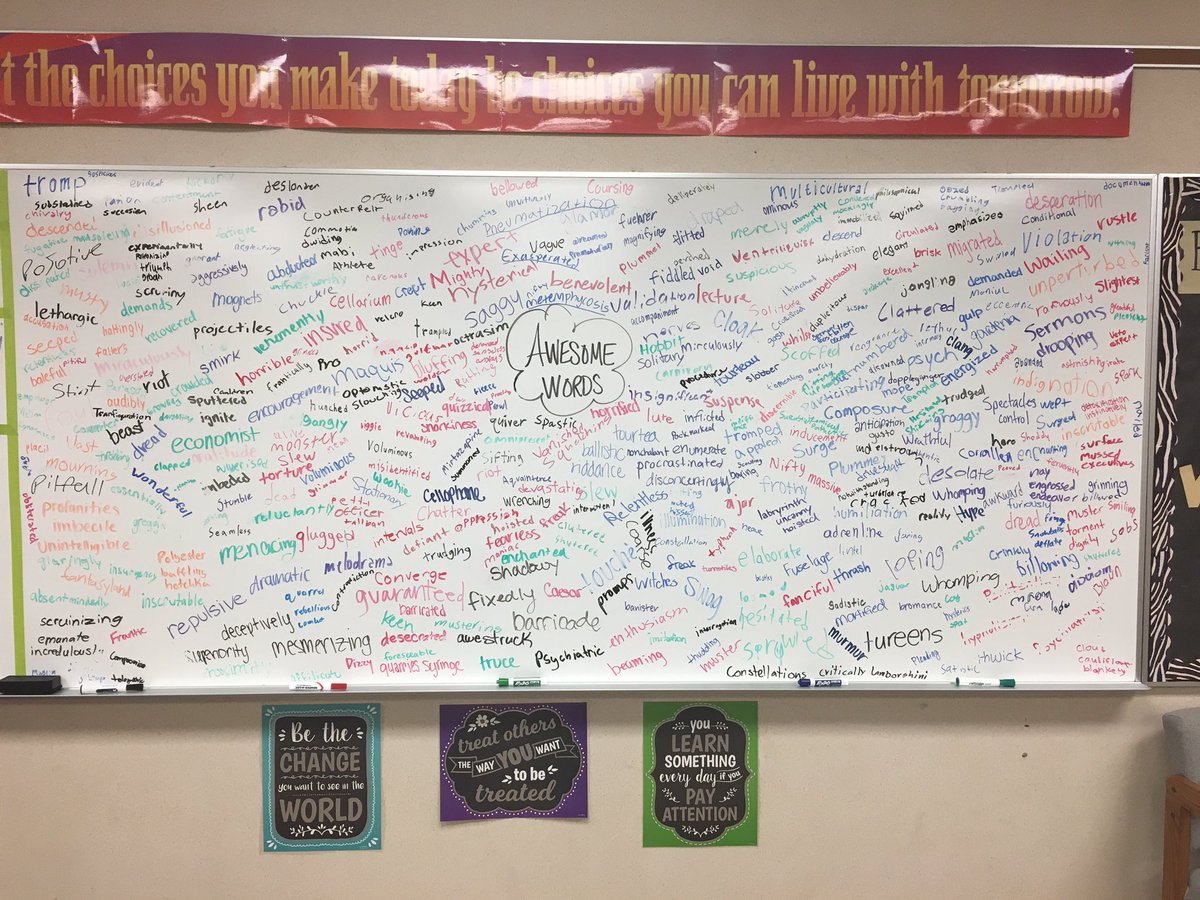Jenerator14's tweet photo. And you thought silent reading time was a waste? Look at these awesome words my students found during a total of just 20 minutes! (They were asked to find up to three words in two 10 minute settings.) #NPAS @edutopia @NewPragueEdMN @isd721 https://t.co/eg35hdFXC0