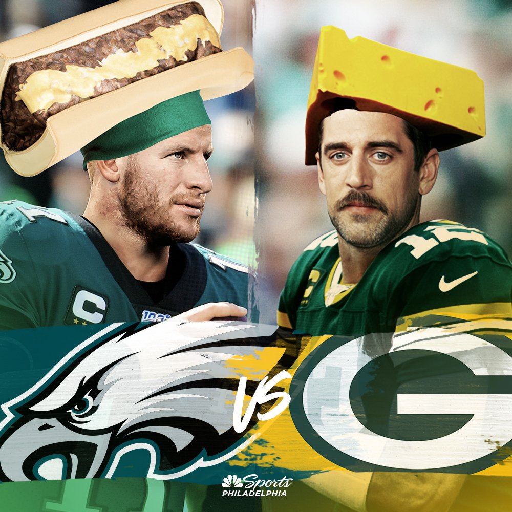 NBCSPhilly's tweet photo. RT for cheesesteaks, do nothing for cheeseheads. https://t.co/8Ycm6MYYwr