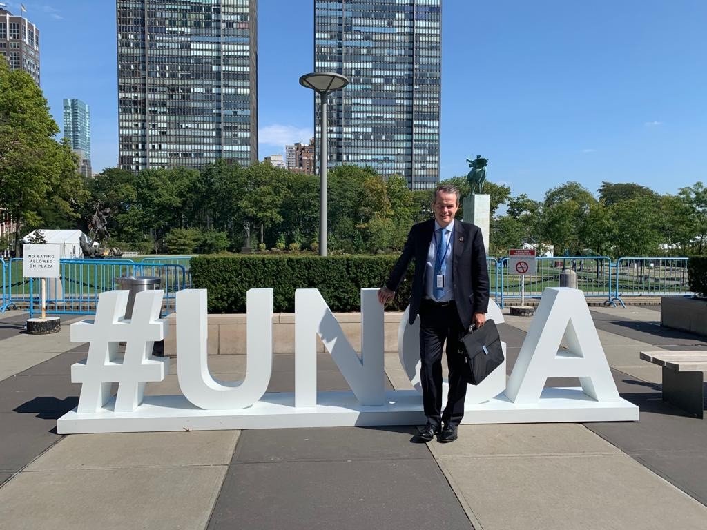 avivaplc's tweet photo. An unsustainable planet is an uninsurable planet.  Our CEO Maurice Tulloch spoke at the UN General Assembly tonight about sustainable finance and what steps insurers and governments must take to help secure the future of our planet. #GlobalGoalsUN #UNGA https://t.co/qBoFIgnQEP
