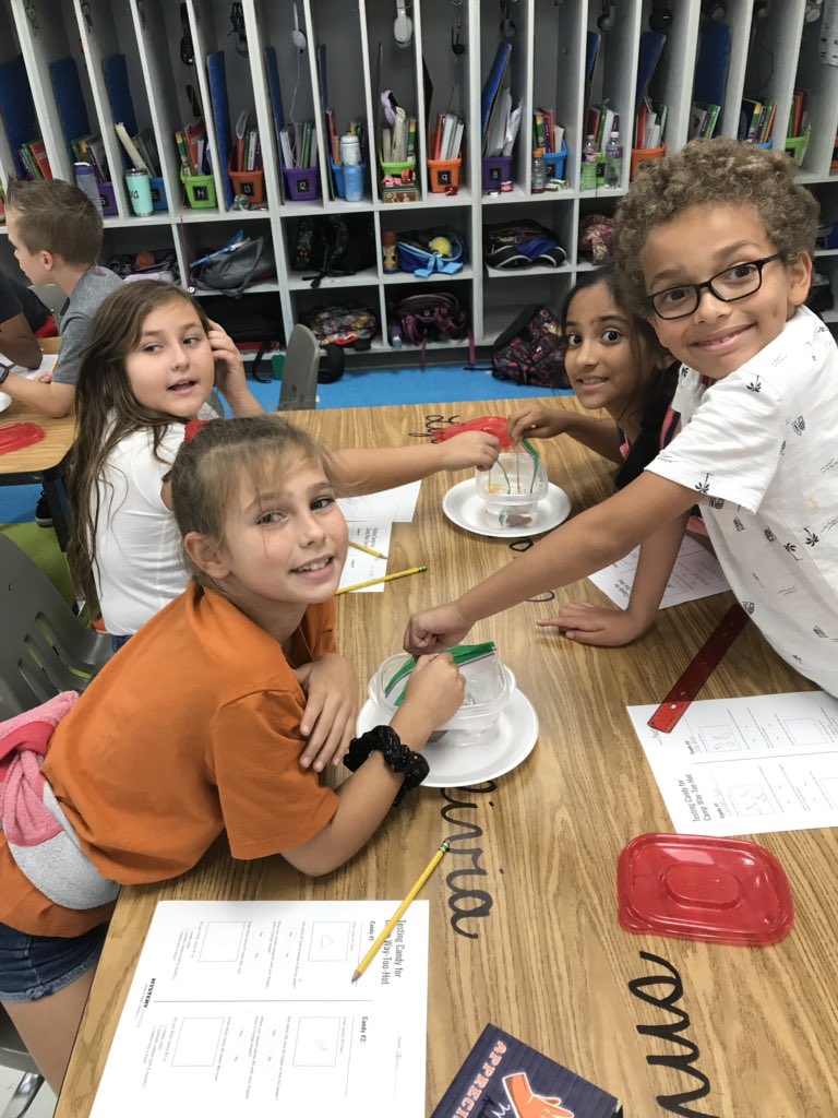 ARockenBrown's tweet photo. We had so much fun determining which candy would stand up to the heat without melting. Perfect for this Texas “fall” we’re experiencing this week! #LWElearns @HicksSamuel https://t.co/MzfgX8dlKS