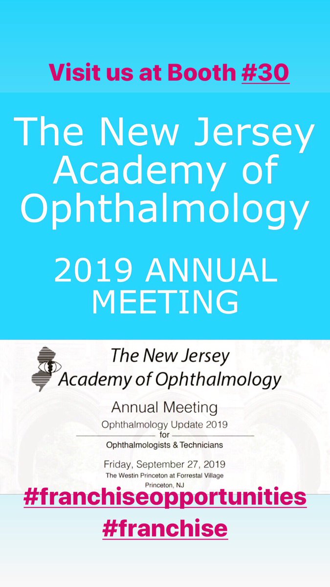 AbbyAyoub's tweet image. A year in the making of the territories we are launching tomorrow at the NJ Ophthalmology Annual Meeting in the Westin Princeton. I look forward to meeting passionate Eyecare professionals looking to add an #OpticalAcademy mobile unit to their practice. #Ophthalmology
