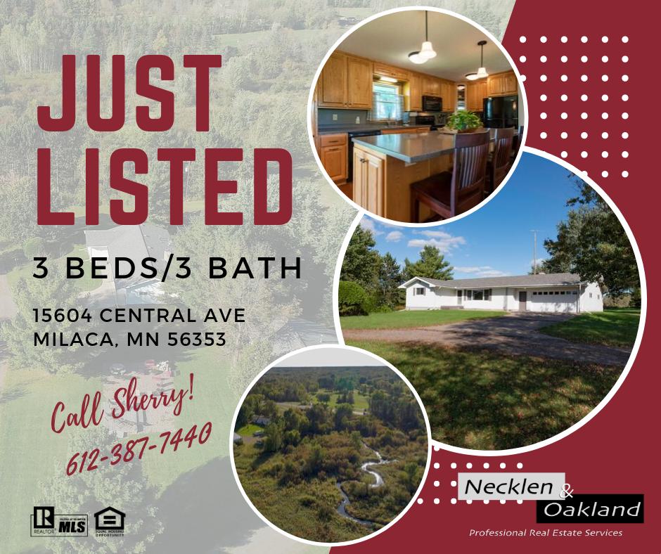 NowrealtyMn's tweet image. #JustListed in #Milaca! 3 Bed/3 Bath #onelevel #Homeforsale on 11 acres. #updatedkitchen, #openfloorplan. 72x45 #PoleBuilding. 35x25 Extra Garage. 54x18 Lean-to. Park like yard with #wildlife, #creek.  #GolfCourse across the street. ow.ly/vQ0G50wszOZ