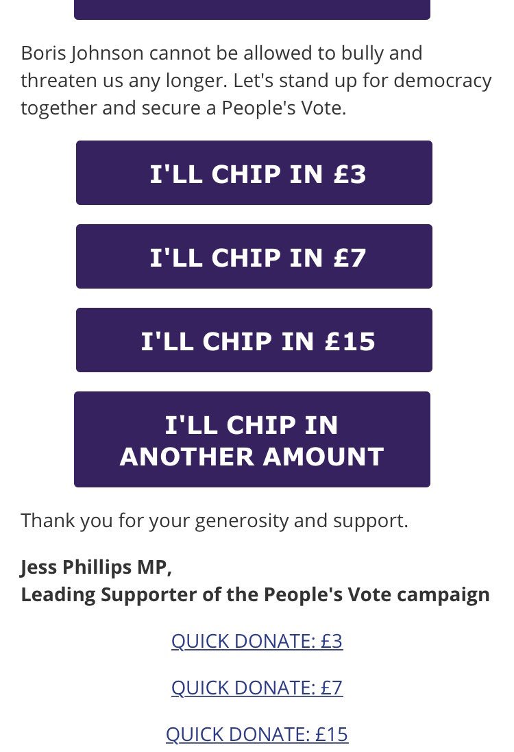 GregHands's tweet photo. Am genuinely surprised & disappointed that @jessphillips MP, who seemed to ask so passionately today for an Urgent Question on Boris’s use of language & to seek reconciliation, has turned her plea into a fundraiser. https://t.co/7nc2SQyAOq
