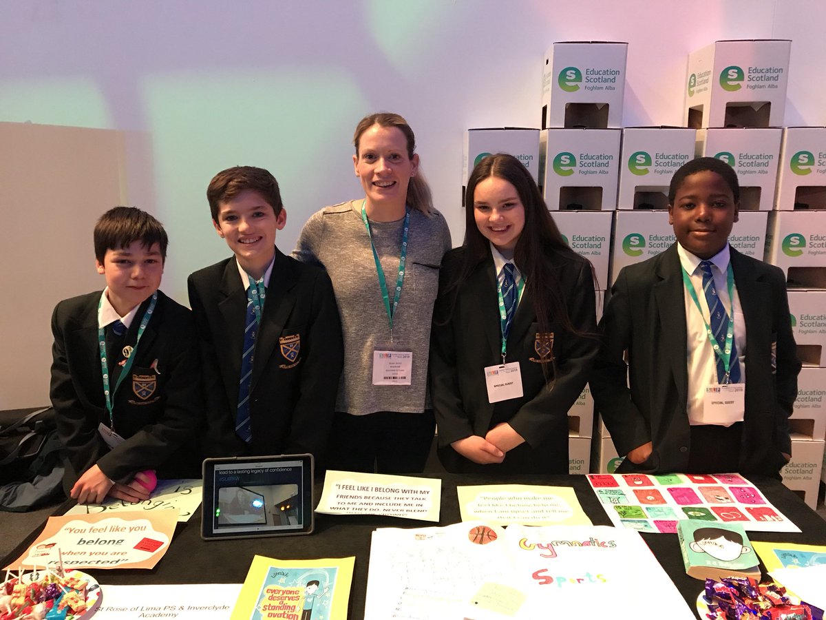 StRoseOfLimaPS's tweet photo. Pupils delighted to meet @EilidhDoyle today while presenting at the Health & Wellbeing Expo #SLF2019. We were delighted to hear Eilidh had heard about our sports achievements as a school! @sportscotland https://t.co/z9hka7Vhyj