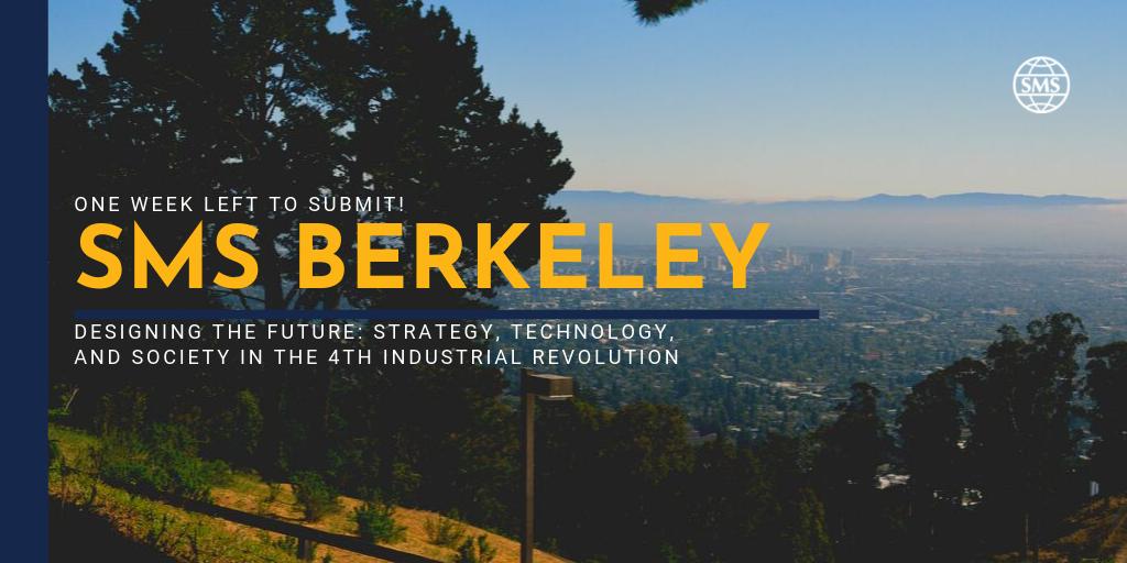 Submissions will be accepted for #SMSBerkeley for one more week! Read the call for proposals and submit by October 3, 2019. ow.ly/MWCa50wsA0U