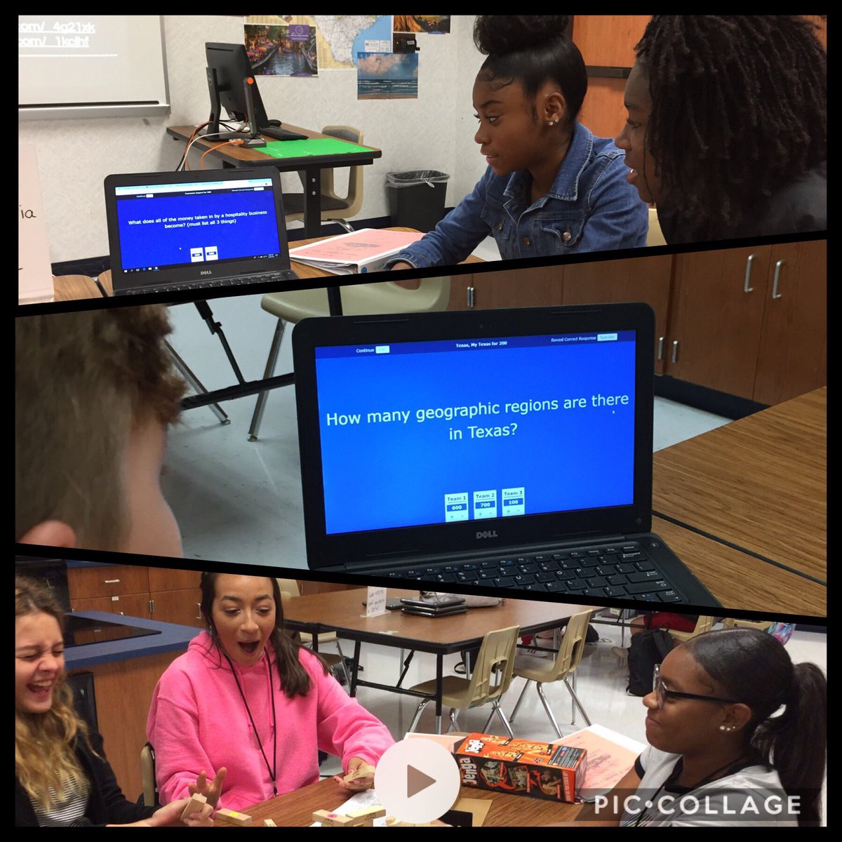 MsPhillipsCMS's tweet photo. Test reviews boring? Not here! Having fun reviewing with Jeopardy and Jenga today. #Soar2030 #BeExcellentOnPurpose @curtiscougars @Allen_CTE https://t.co/OuJ3QyMXAZ
