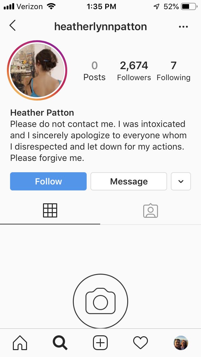r_kollman's tweet photo. #heatherlpatton #HeatherLynnPatton #HeatherPatton
She has posted on her IG a story, asking for forgiveness... https://t.co/1tOia7aqBR