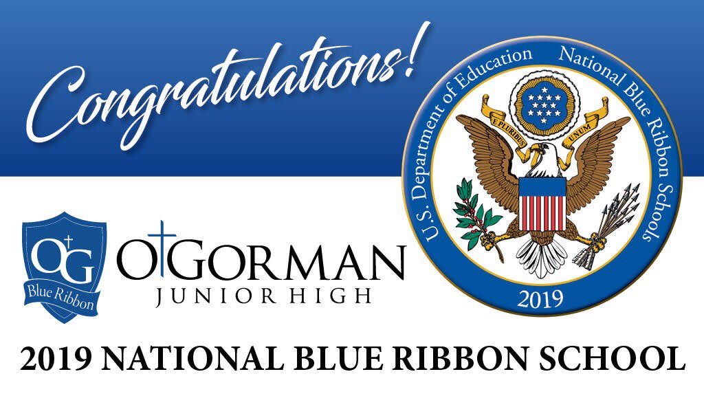 OGJHKnights's tweet image. OGJH is proud to announce that we have been named a 2019 Exemplary High Performing National Blue Ribbon School-the highest award a school can earn.We have become the 1st junior high/middle school in SD to ever achieve this honor. Congrats to our entire school community! #NBRS2019