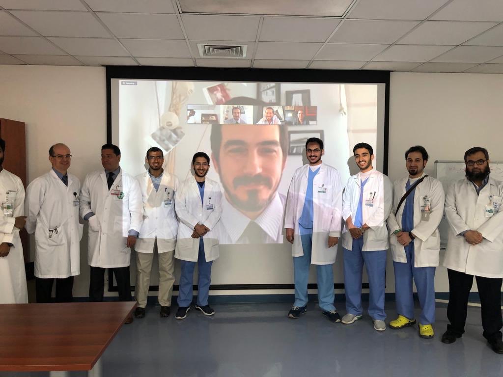 OftalmoUniv's tweet photo. Part of the OU Team had the honor of being invited by Dr. Vargas @vsjm1 and King Khaled Eye Sp. Hosp to the Live Intern VC Program.
Thanks again to all the team of @kkeshksa for this opportunity!
Wonderdul and rewarding experience!
.
#OUinArabia #ouexperience #ophthalmology https://t.co/yn7tbXuTqk