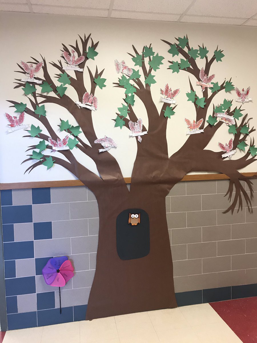 We made Virginia’s state bird and put them in the tree!