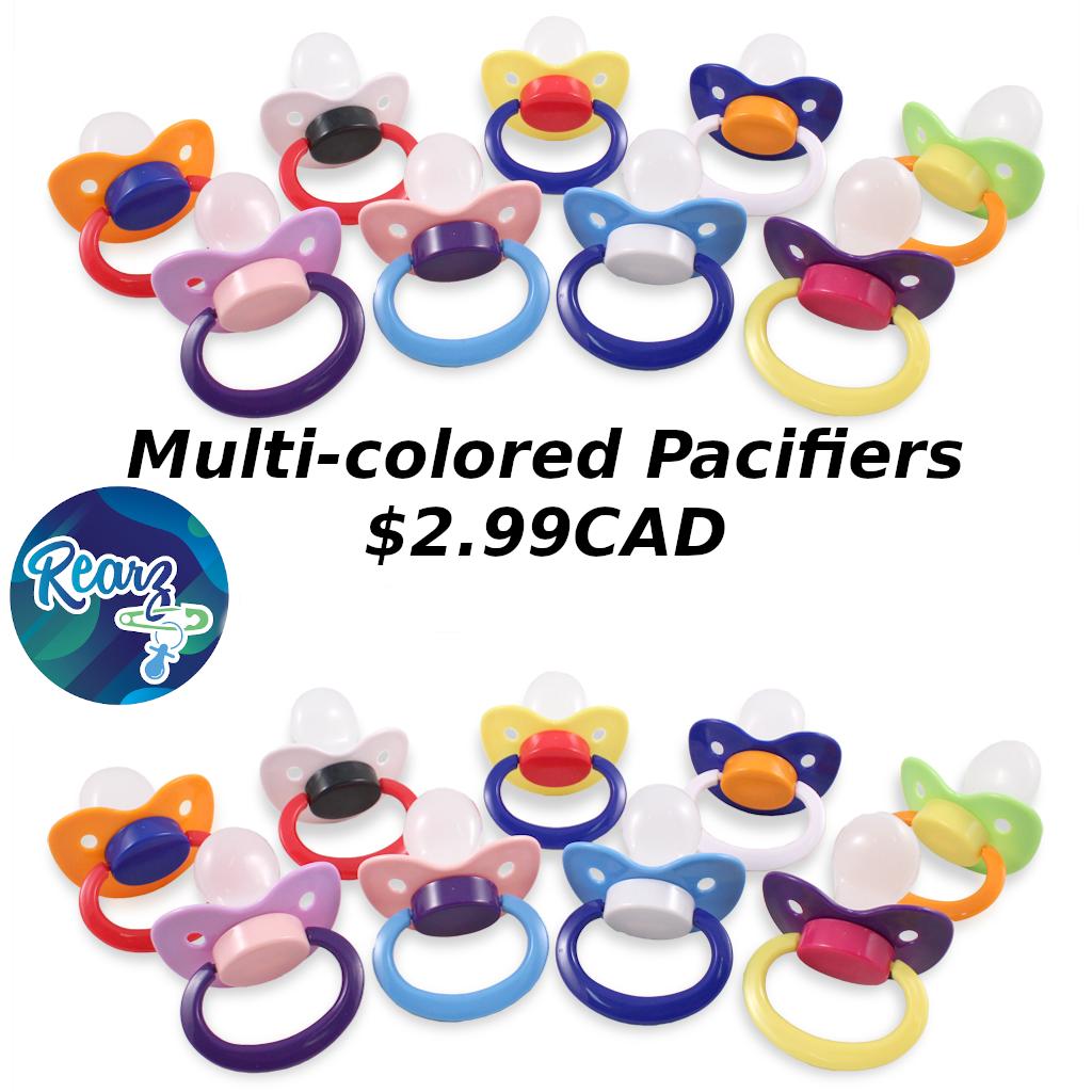 RearzInc's tweet photo. Multi-Coloured Pacifiers on Sale for only $2.99CAD ~ $2.25USD!

https://t.co/DjEBlR4m9p

#rearz #rearzinc #rearzpacifiers #adultpacifiers #adultbaby #adultbabyproducts #nukpacifier #adultbabybottle #adultsippycup #binky #adultbinky #adultsoother #adultdummy #nukteats #nuk https://t.co/pBnYVoJC9o