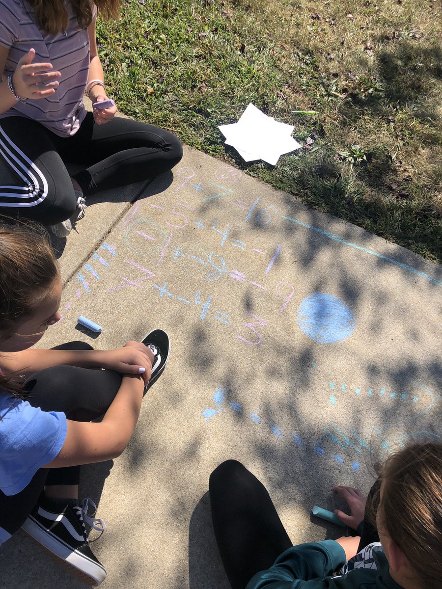 Ms_Siano's tweet photo. Practicing our integer number lines with chalk and beautiful weather! https://t.co/78LtDUZc7P
