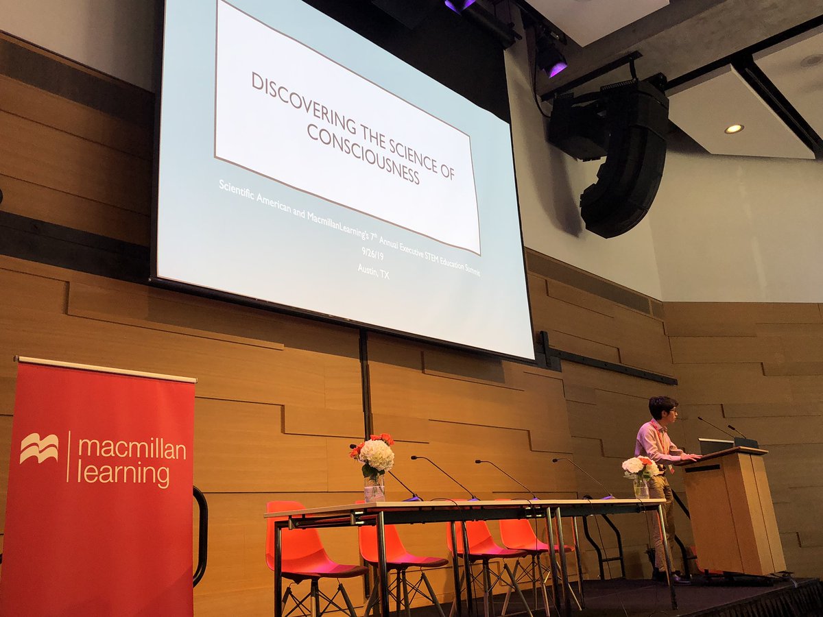mrzphd's tweet photo. The science of consciousness is one of the must urgent imperatives of our time. -Kenneth Shinozuka #STEMSummit2019 @MacmillanLearn https://t.co/jK7Ciiwmwd