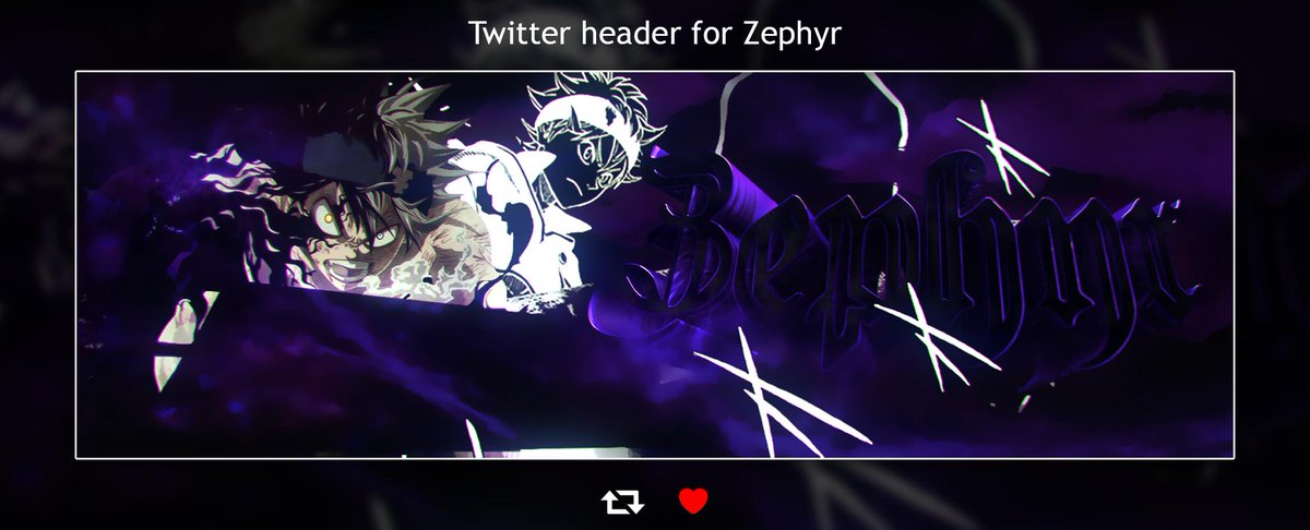 Mouldy_Wolf's tweet photo. 2| Black clover || Header for @ abusetextures
Likes and retweets appreciated #LSDRC https://t.co/V6QmVraPmK