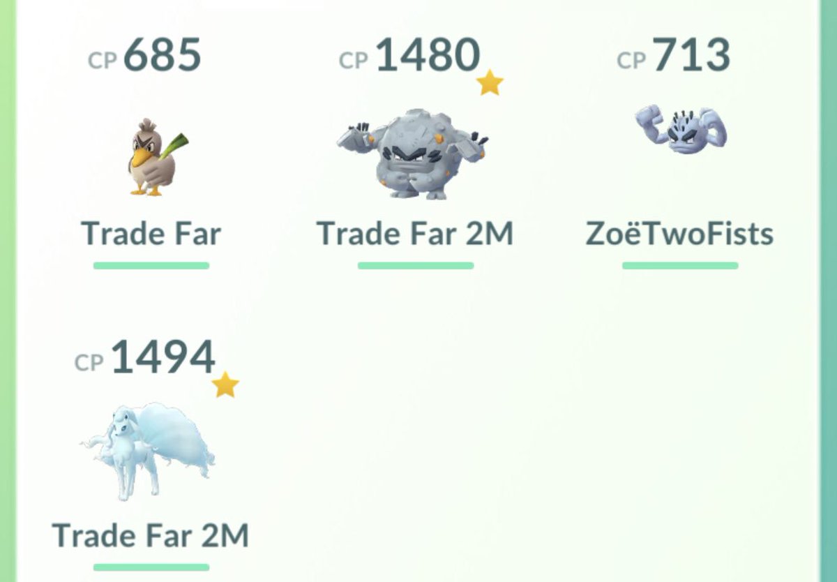 Got three quests for a chance at shiny Zangoose, and a cursory search of my Pokemon that meet the distance requirements yielded two PVP Pokemon (with two moves) and my keepsake from <a href="/_ZoeTwoDots/">ZoëTwoDots 🎀</a>. Press F to pay respects.