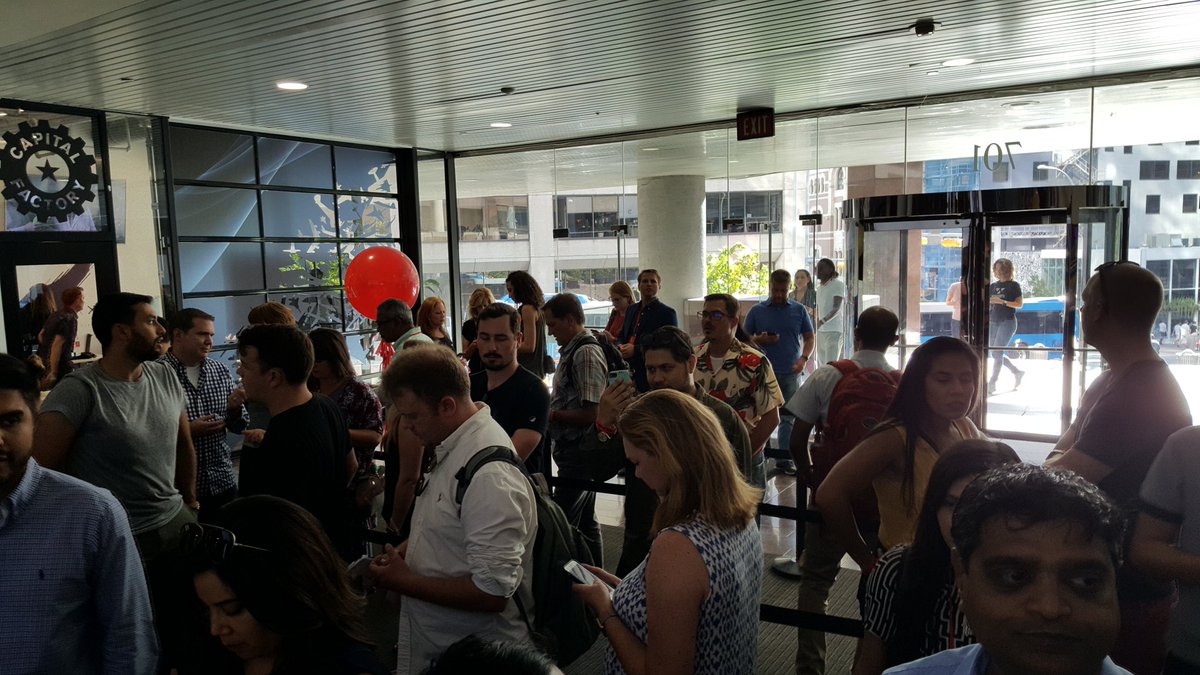 The #austinstartupcrawl has started w/ lots of ppl here in #austin. Waiting in line 2 visit lots of #startups doing amazing things. Come down &amp; network w/ #entrepreneurs. <a href="/CapitalFactory/">Capital Factory ⚙️</a> <a href="/AtxStartupWeek/">ATX Startup Week</a> #austintexas #atx #Entrepreneurship #texas
