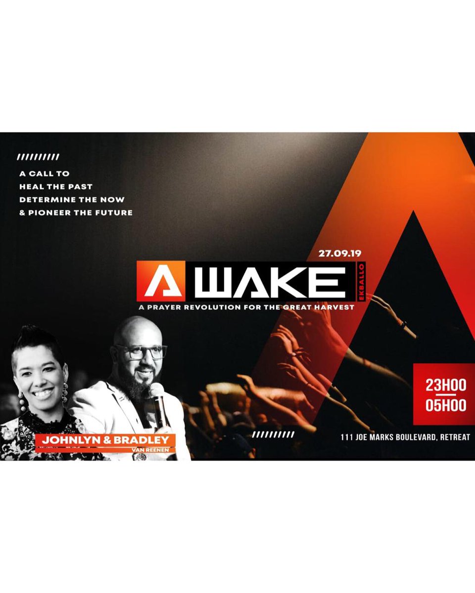KgalaleloPhela3's tweet photo. Prayer movement is being birthed in the mother city tomorrow evening!
#Wake2019 #Wake111 #WakeEkballo https://t.co/klCUsvNfNB