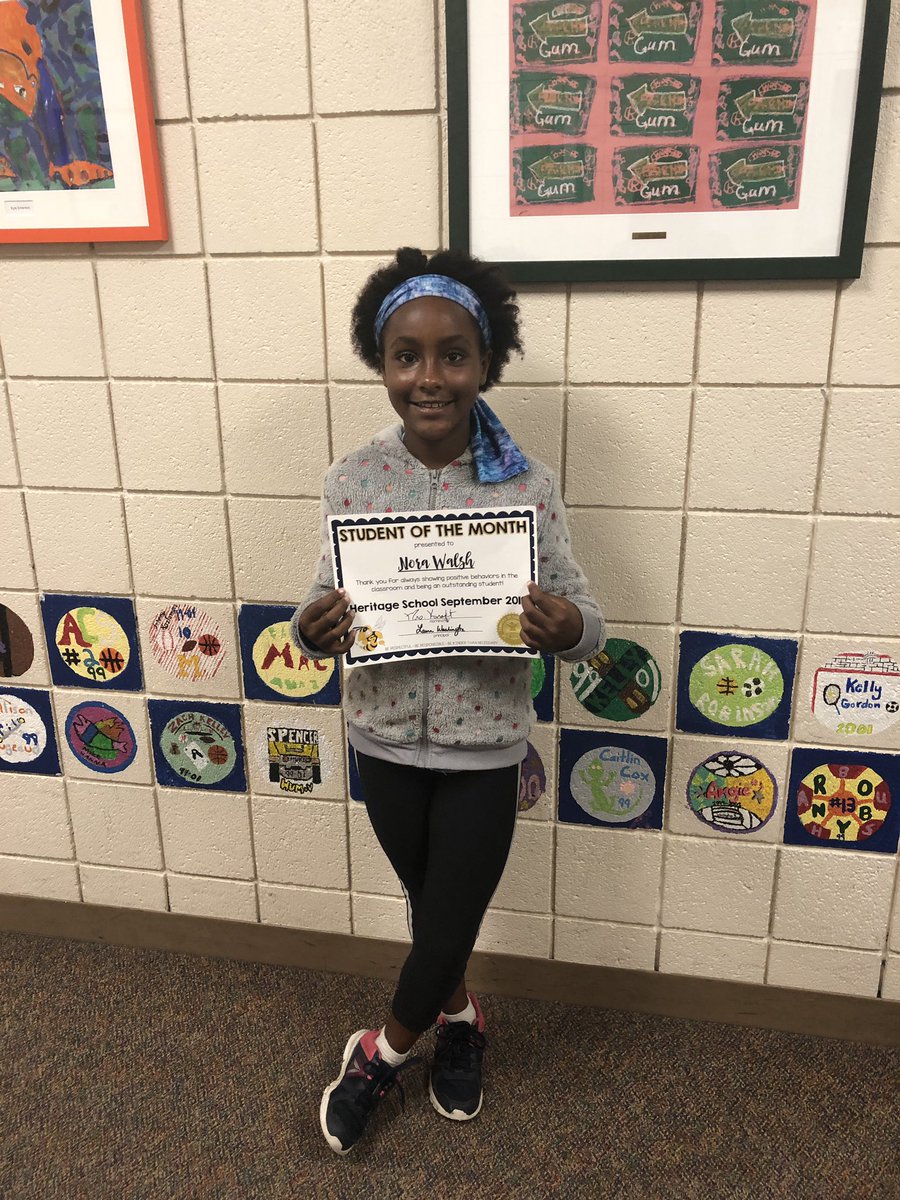Student of the Month! Kind, thoughtful, helpful...doing the right thing even when you think no one is watching. #sascompass #heritagelearn