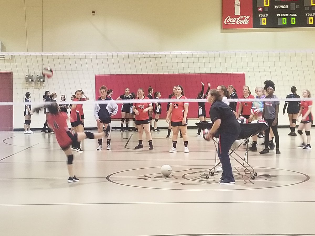 Pasco Middle School Girls volleyball team vs. Centennial Middle. Off to a great start! Go Pirates! <a href="/MiddlePasco/">Pasco Middle School Pirates</a>