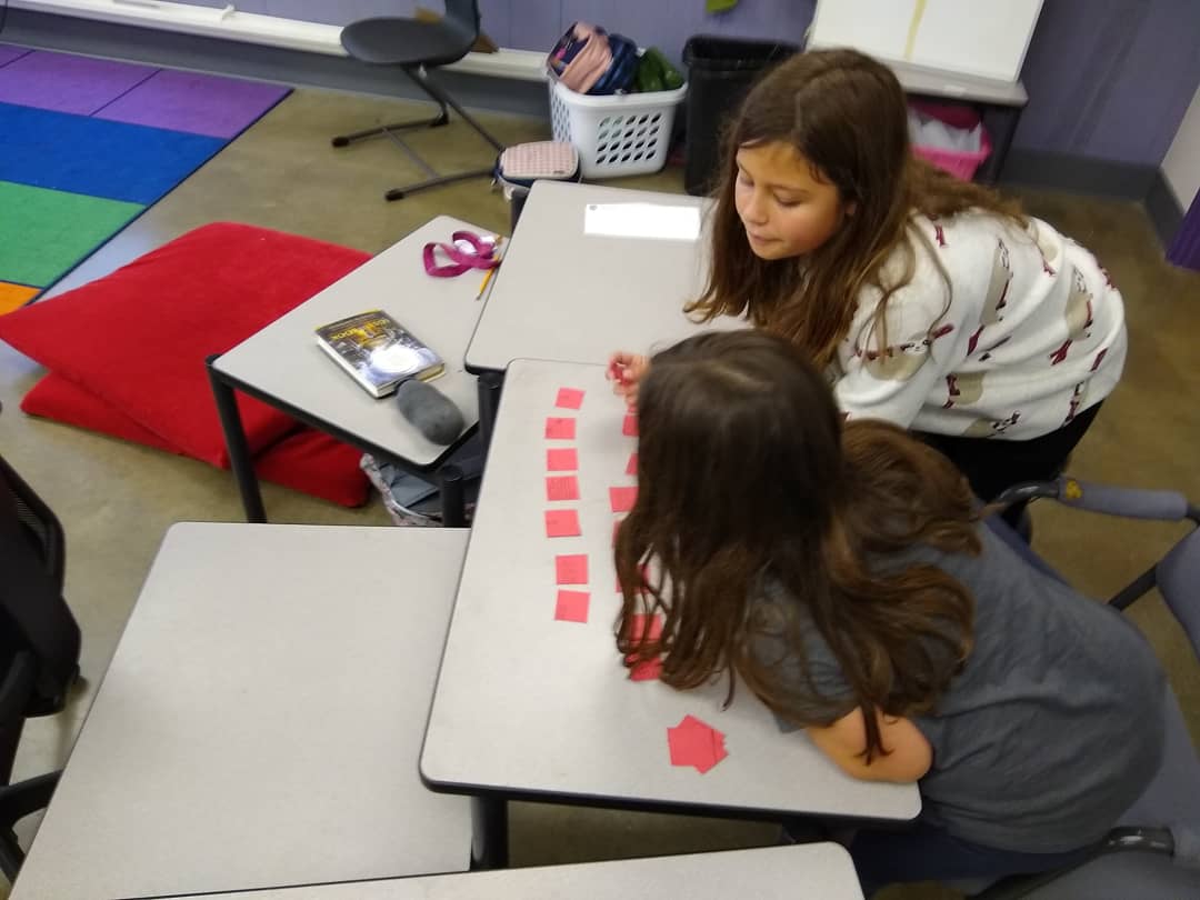 TheWeirdTeacher's tweet photo. I love the math card game. They get very little instruction."Group these cards. Why are there blanks? Good question." It's all logic and problem solving and DEEP engagement. https://t.co/r9hlfDgHuB