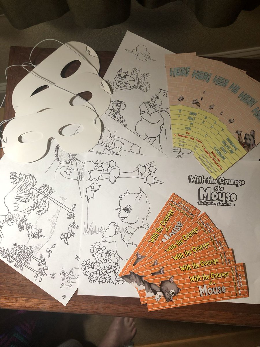 DonnaSagerCowa1's tweet photo. Preparing for my upcoming Author event...#bookmarks printed, #coloringpages are set,#superheromasks and of course #middlegrade books.

Come join me at the #GreatValleyBookfest in #Manteca California on Saturday, October 12, 2019
Lots of fun festivities for your readers❤️ https://t.co/o8Zcb3yNf0