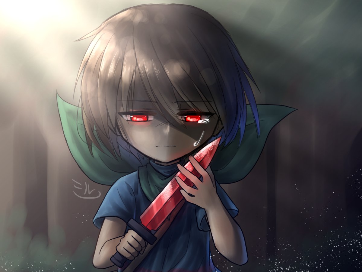 miru_ut's tweet photo. 【自作AU注意】
#Forestedtale #JapaneseAU
『お前が全て抱え込む必要は無いんだよ、フリスク』 https://t.co/XIQTVfYM6q
