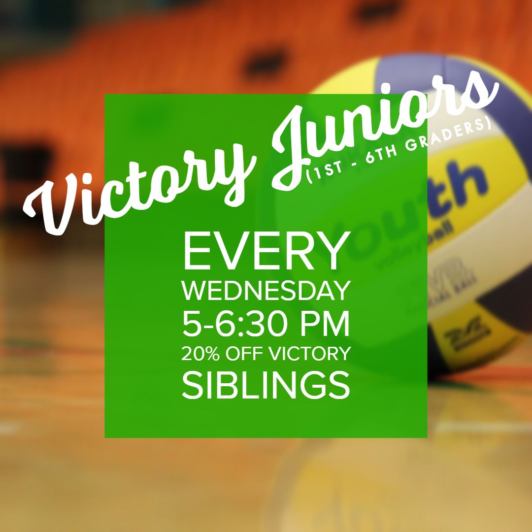 We are running a special for OCTOBER &amp; DECEMBER!!
Siblings of our Victory Players will receive 20% OFF Registration. 
Whether you've never played before, or you've been playing for years - there's a place for you at Victory Juniors!
 #livetowin #victoryvbc #victoryjuniors