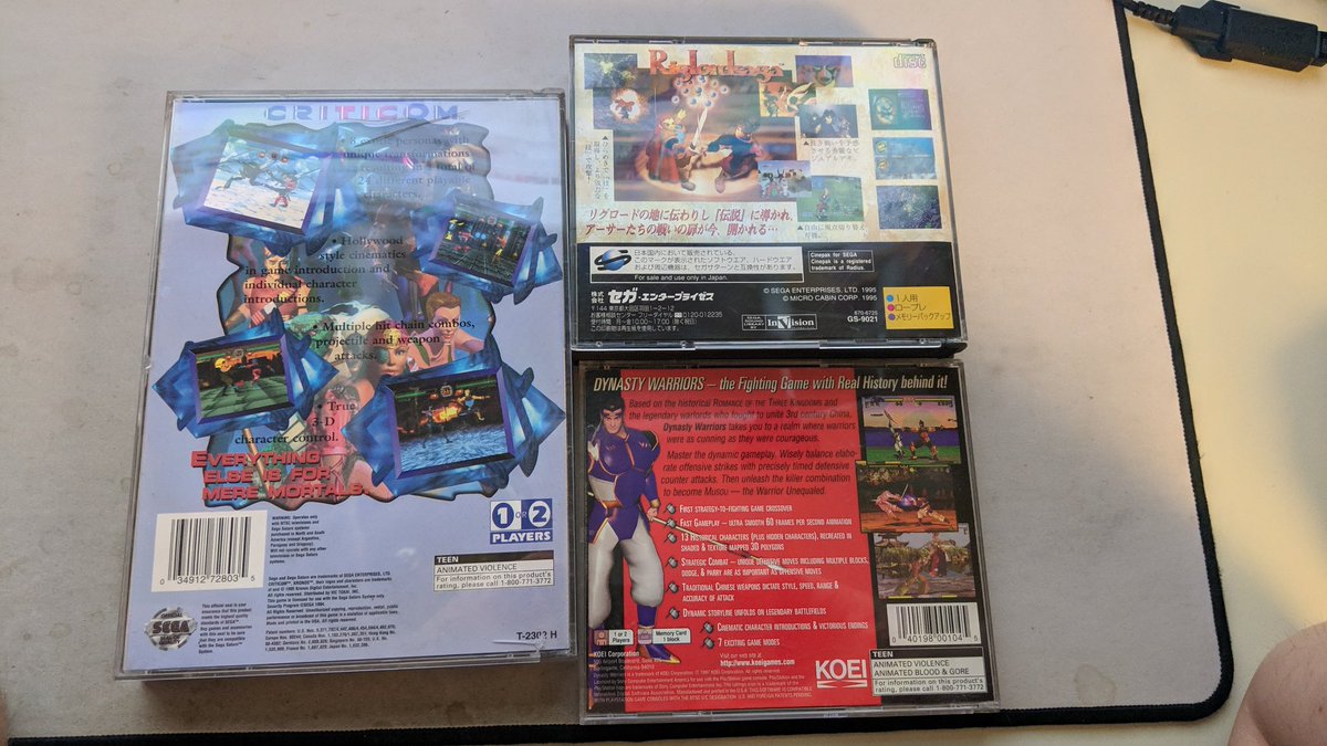 xyberknight's tweet image. No @MarseilleInc mclassic &amp;amp; mcable bundle,but got these in today from community members out of state. Grateful to finally have another #VicTokai title back in my collection,@KoeiTecmoUS #DynastyWarriors,in addition to @SEGA's RigLord Saga from my cousin. RT @bowen_tim