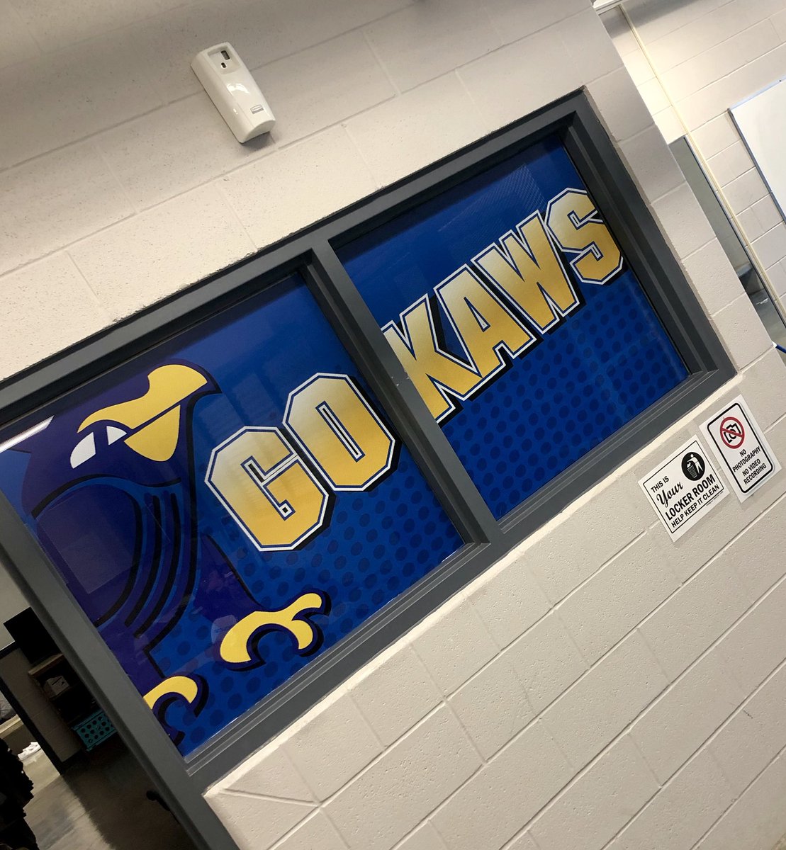 Kaws GBB (@plhsgbb) on Twitter photo We were very fortunate to add some window graphics to our locker room today. A huge thanks to our PL admin and <a href="/BigSigns_com/">BigSigns.com</a> for making this happen! #GoKaws We were very fortunate to add some window graphics to our locker room today. A huge thanks to our PL admin and <a href="/BigSigns_com/">BigSigns.com</a> for making this happen! #GoKaws