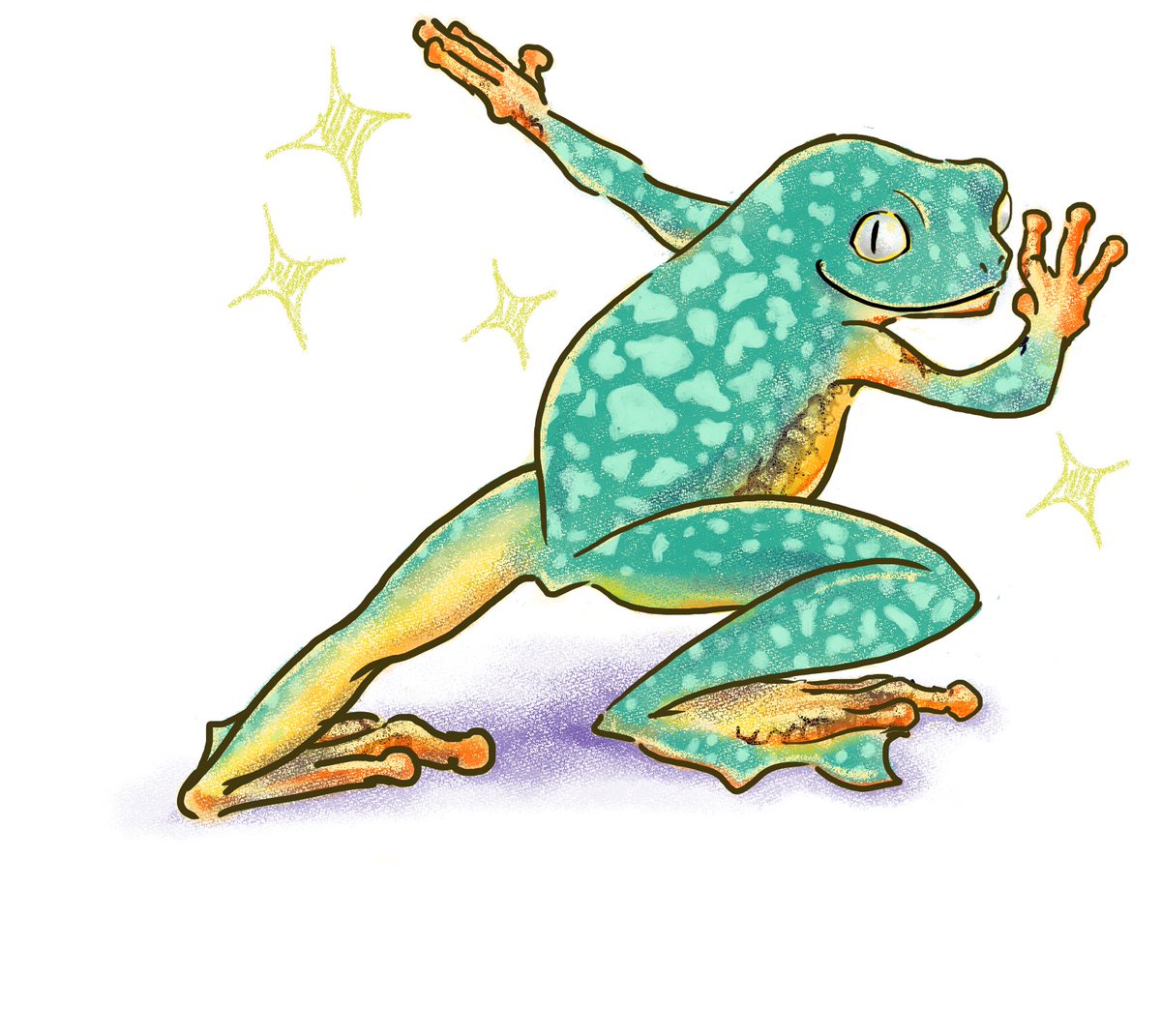L Amaga Lineスタンプ 絵文字販売中 ケンランフリンジアマガエル ってなんだ とってもかわいいぞ 可愛すぎて描いた いや スタンプ作れよ 笑 オシャレな色とフリフリに反して鋭い目付き たまらないわ フリンジアマガエル カエル Frog