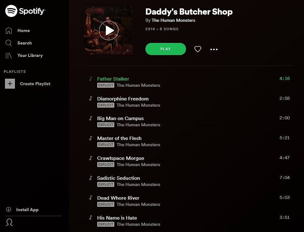 TheHumanMnstrs's tweet photo. Guess who's on Spotify? Yup, a ton of shitty bands and us! Search for The Human Monsters and stream us because what else do you have to do with your time? Something constructive? Psh, you fucking nerd!

-That One Guy https://t.co/ZXYtN0Ezqx