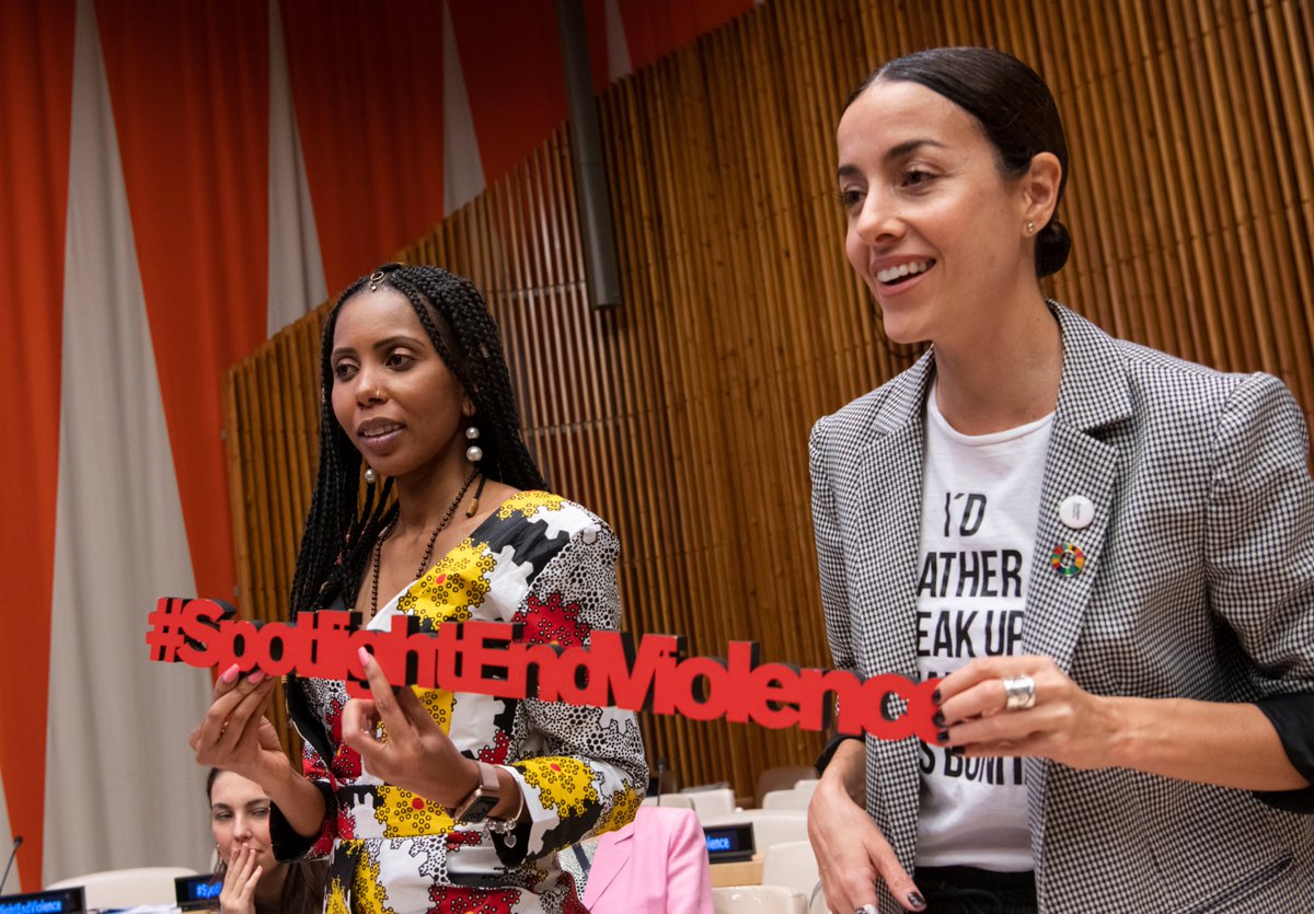 unwomenchief's tweet photo. We are here to say:
🛑No more harassment
🛑No more sexual violence
🛑No more child marriage
🛑No more female genital mutilation
🛑No more gender-based violence. Period.

#SpotlightEndViolence #UNGA https://t.co/jClFxY0QTG